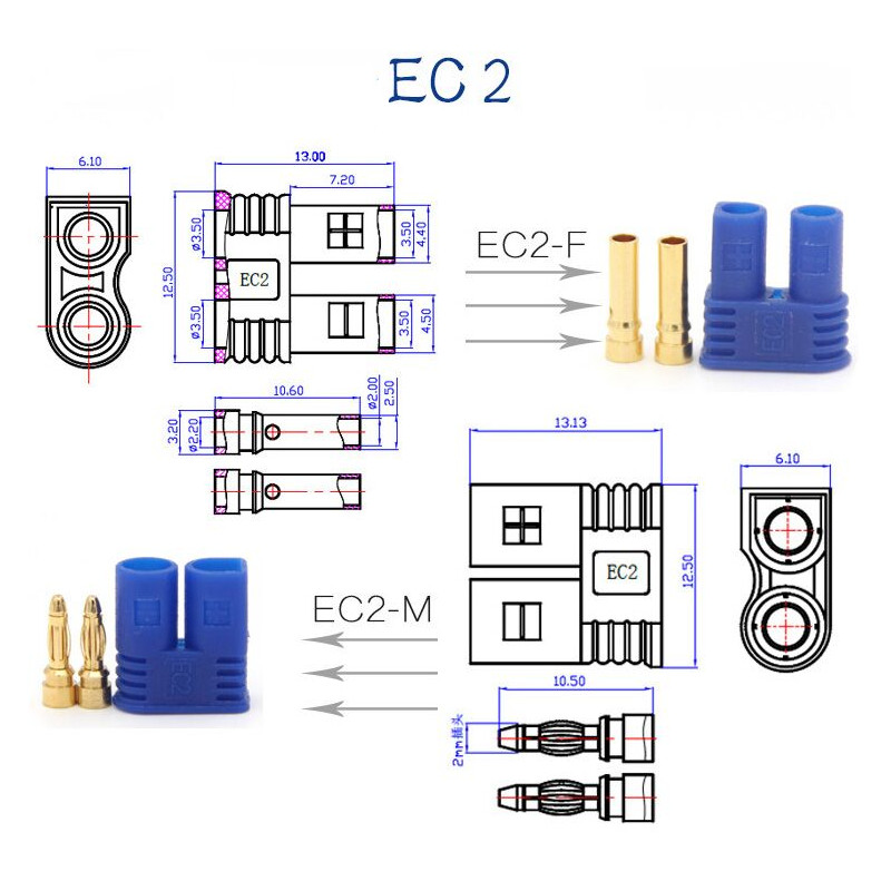 EC3 Male Female Connector Optimus Digital
